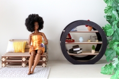 Miniature circular bookcase digital file, modern dollhouse Product Image 9