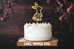 9 Easter bunny cake topper SVG I Cake topper SVG Product Image 10