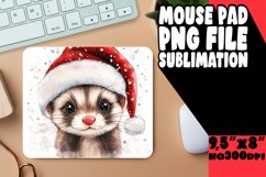 Cozy Mouse Mat Design Sublimation, Christmas Animals Product Image 1