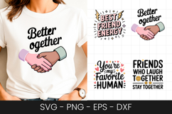 Better Together Friendship Quote SVG PNG Product Image 1