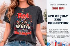 Red White Slightly Unhinged PNG | Sublimation DTF Product Image 9