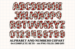 Christmas Alphabet png clipart, christmas letters doodle Product Image 3
