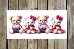 Valentine animals | cute teddy bears mug sublimation design Product Image 9