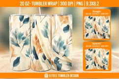 Leaf Tumbler Wrap Designs, Sublimation Wrap Product Image 1