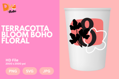 Terracotta Bloom Boho Floral Monogram Product Image 1