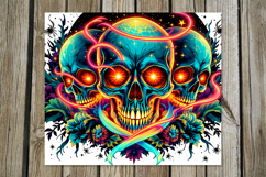 Skulls and flowers | 8 Halloween Skinny tumbler designs Product Image 9