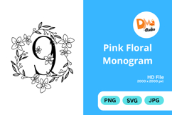 Pink Floral Monogram Product Image 1