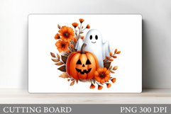 Fall Ghost Cutting Board. Cute Ghost Cutting Board Design Product Image 1