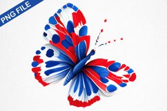 4th of July butterfly Sublimation- Sublimation Design Product Image 1