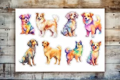 56 Watercolor Dogs | Stickers For Cricut | PNG Product Image 10