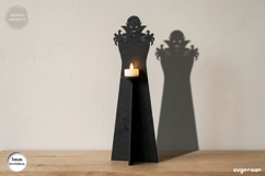 Vampire Candle Holder Laser Cut | Glowforge | SVG Product Image 1