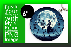 Playful Round Design Keychain PNG , Horror Halloween Product Image 1
