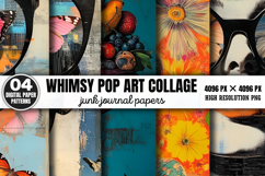 Whimsy Pop Art Collage Journal Patterns PNG Product Image 1