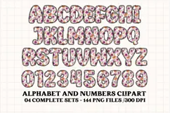 Cottagecore Alphabet png clipart, Garden letters doodle Product Image 3