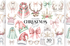 Christmas Accessories Clipart, Vintage PNG Product Image 1