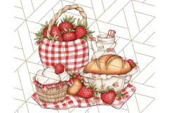Cottagecore Strawberry Kitchen PNG Clipart, Retro Fruit Png Product Image 5