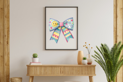 Geometric Retro Smiley Coquette Bow Clipart Product Image 8