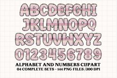 Love Story Alphabet &amp; Numbers Clipart - PNG 300 DPI Product Image 3