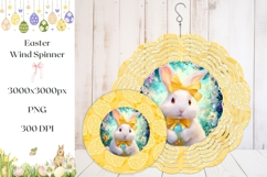 Colorful Easter Wind Spinner, Bunny Wind Spinner Print Product Image 1