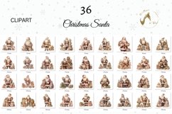 Watercolor Brown and Copper Christmas Clipart Bundle PNG Product Image 2