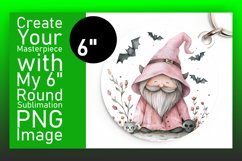 Halloween Magic Gnome Round Design Sublimation Elegance PNG Product Image 1