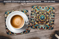 Christmas Coaster Sublimation, Christmas Coaster PNG Design Product Image 1
