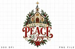 Christmas Peace & Joy PNG, Christian Christmas Church Product Image 2