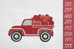 Valentines Day Truck Embroidery Designs Product Image 4