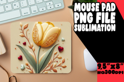 Luminous Desk Mat PNG Style, 3D Flower Product Image 1