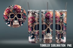 Day of the dead 3D Tumbler Sublimation Design PNG Product Image 2