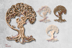 Multilayer Mother Tree of life SVG Laser Cut File 3D Layered Product Image 7