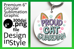 Lovely Round Design Car Coaster Artwork , Cat Quote Product Image 1