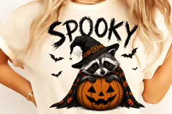 Spooky Jimothy Raccoon Halloween PNG, Trendy Halloween PNG Product Image 7