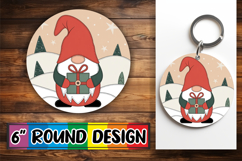 Cozy Circle Car Coaster Sublimation, Gnomes Product Image 1