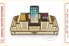 Office Organizer v17 - laser cut file - Glowforge ready SVG Product Image 9