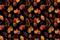 Watercolor Fall Leaves Seamless Patterns Product Image 9