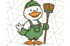 Goose Occupation Clipart PNG, Cute Job-Themed Graphics Product Image 5