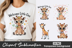 Baby Giraffe Clipart PNG Product Image 1