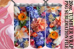 Elegant Spring Floral Tumbler Sublimation Product Image 1
