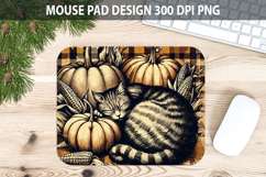 Cat Mouse pad Sublimation - Thanksgiving PNG Design Product Image 1