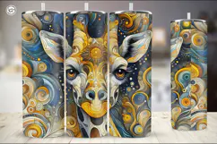 4 Giraffe Tumbler Sublimation, 20 oz Tumbler Wrap Product Image 2