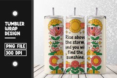Happiness blooms from within Tumbler Wrap | Sublimation Product Image 1