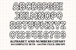 Halloween Alphabet png clipart, halloween letters doodle Product Image 3