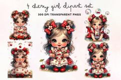 Cherry Girl PNG Clipart Set Product Image 1