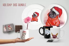Christmas Animals Clipart, Christmas Clipart Sublimation png Product Image 8
