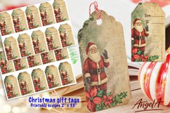 Merry Christmas printable tags, Santa Claus gift tag Product Image 1