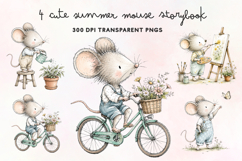 Cute Summer Mouse Storybook PNG Product Image 1