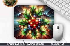 Flowers Mouse Pad Sublimation,Christmas Mouse Pad PNG Design Product Image 1