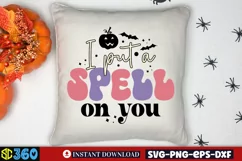 I put a spell on you SVG, Halloween Door Sign SVG Product Image 5