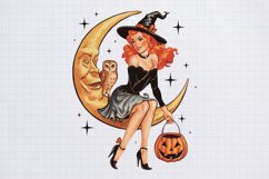 Vintage Witch Halloween Sublimation PNG Product Image 1